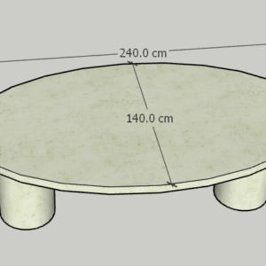 MICROCEMENT OVAL TABLE