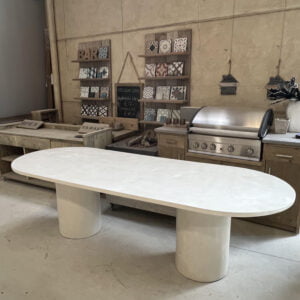 MICROCEMENT OVAL TABLE